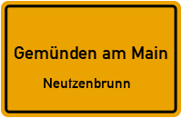 Straßenverzeichnis Gemünden am Main Neutzenbrunn