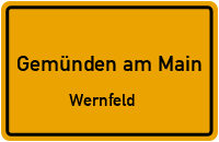 Straßenverzeichnis Gemünden am Main Wernfeld