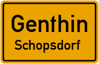 Schopsdorfer Dorfstraße in GenthinSchopsdorf