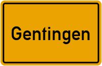 Ortsschild von Gemeinde Gentingen in Rheinland-Pfalz