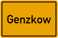 Ortsschild von Genzkow in Mecklenburg-Vorpommern