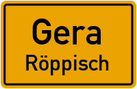 Straßenverzeichnis Gera Röppisch