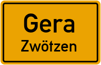 Straßenverzeichnis Gera Zwötzen