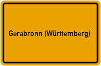 Ortsschild von Stadt Gerabronn (Württemberg) in Baden-Württemberg