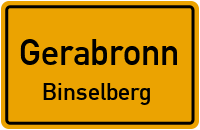Straßenverzeichnis Gerabronn Binselberg