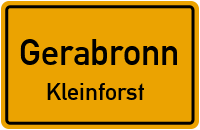 Straßenverzeichnis Gerabronn Kleinforst