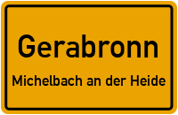 Straßenverzeichnis Gerabronn Michelbach an der Heide