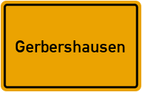 Ortsschild von Gemeinde Gerbershausen in Thüringen