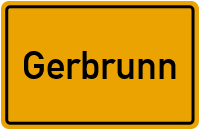 Ortsschild von Gemeinde Gerbrunn in Bayern