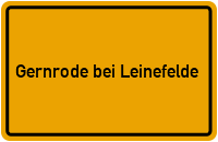 City Sign Gernrode bei Leinefelde