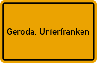 City Sign Geroda, Unterfranken