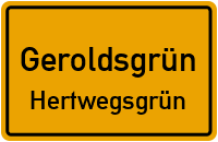 Straßenverzeichnis Geroldsgrün Hertwegsgrün