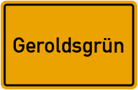 Ortsschild von Gemeinde Geroldsgrün in Bayern