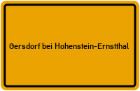 Ortsschild Gersdorf bei Hohenstein-Ernstthal