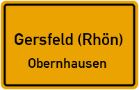 Straßenverzeichnis Gersfeld (Rhön) Obernhausen