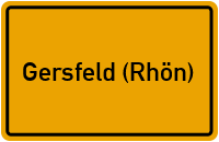 Ortsschild von Stadt Gersfeld (Rhön) in Hessen