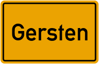 Ortsschild von Gemeinde Gersten in Niedersachsen