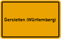 City Sign Gerstetten (Württemberg)