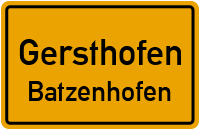 Straßen in Gersthofen Batzenhofen