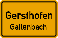 Straßen in Gersthofen Gailenbach