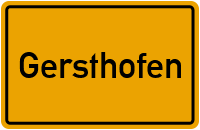 Ortsschild von Stadt Gersthofen in Bayern