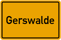 Ortsschild von Gemeinde Gerswalde in Brandenburg