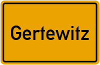 Ortsschild von Gemeinde Gertewitz in Thüringen