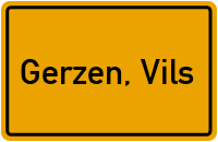 Ortsschild von Gemeinde Gerzen, Vils in Bayern