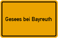 City Sign Gesees bei Bayreuth