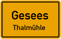 Straßenverzeichnis Gesees Thalmühle