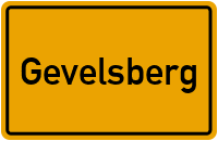 Ortsschild von Stadt Gevelsberg in Nordrhein-Westfalen