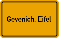 City Sign Gevenich, Eifel