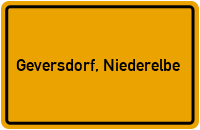 Ortsschild von Gemeinde Geversdorf, Niederelbe in Niedersachsen