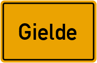 Ortsschild von Gemeinde Gielde in Niedersachsen