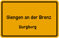 Weiler Straße in 89537 Giengen an der Brenz (Burgberg)