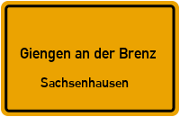 Unterbechinger Weg in Giengen an der BrenzSachsenhausen