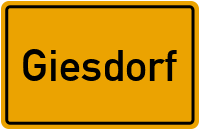 Ortsschild von Gemeinde Giesdorf in Rheinland-Pfalz