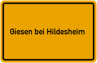 City Sign Giesen bei Hildesheim