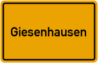 Ortsschild von Gemeinde Giesenhausen in Rheinland-Pfalz