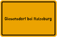 Ortsschild Giesensdorf bei Ratzeburg