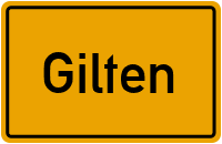 Ortsschild von Gemeinde Gilten in Niedersachsen