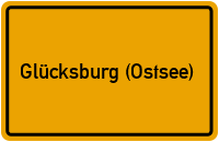 City Sign Glücksburg (Ostsee)