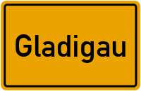 Ortsschild von Gemeinde Gladigau in Sachsen-Anhalt