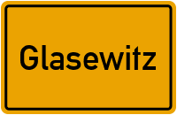 Ortsschild von Glasewitz in Mecklenburg-Vorpommern