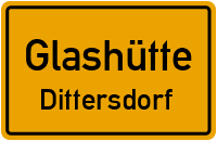 Hauptstraße in GlashütteDittersdorf
