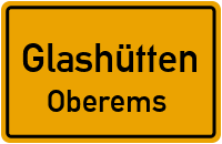Hauptstraße in GlashüttenOberems