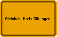 Ortsschild von Gemeinde Gleichen, Kreis Göttingen in Niedersachsen