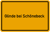 City Sign Glinde bei Schönebeck