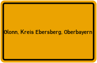 City Sign Glonn, Kreis Ebersberg, Oberbayern