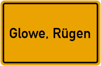 City Sign Glowe, Rügen